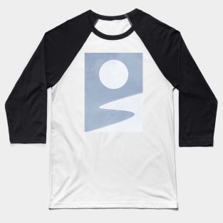 Moon and Road - Minimalist Scandinavian 2 Baseball T-Shirt